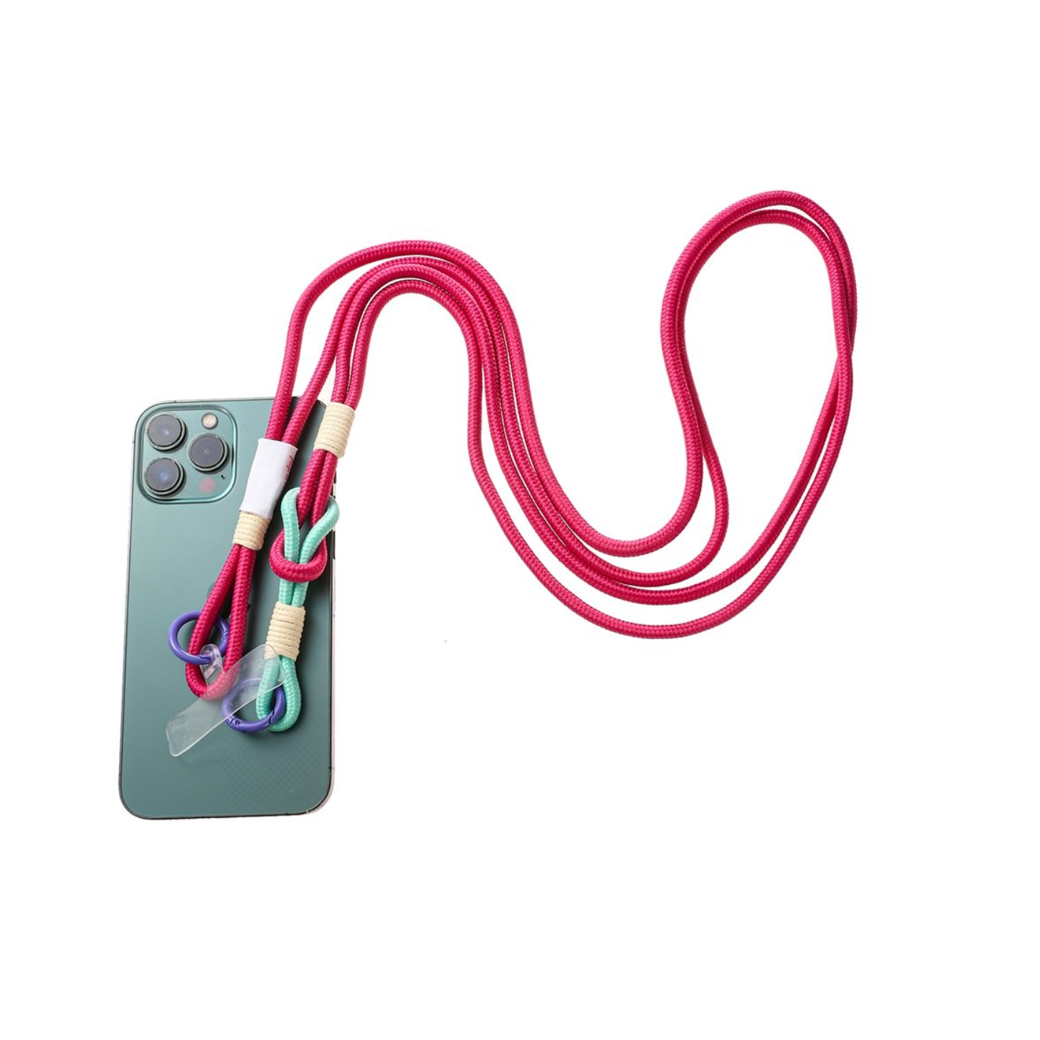 Handykette Long Knot | Lila/Mint