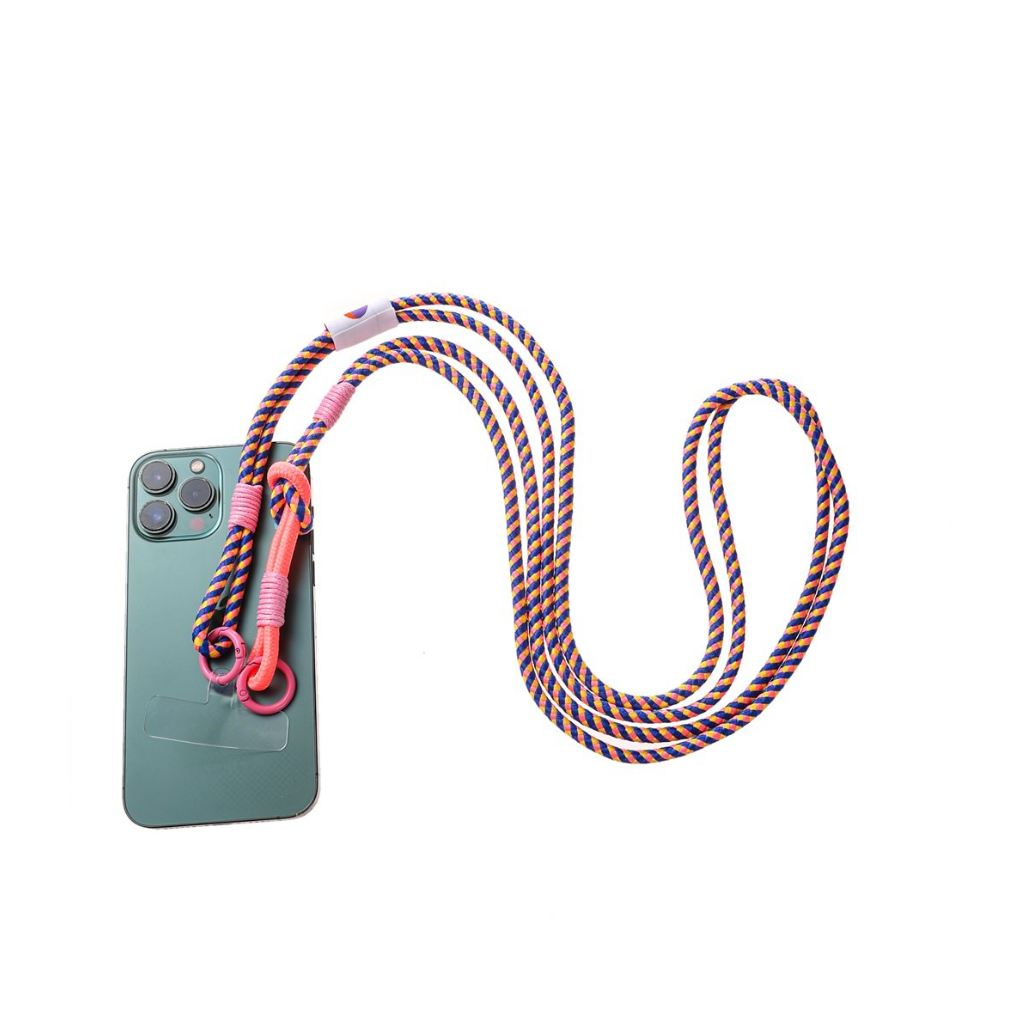 Handykette Long Knot | Pink/Blau