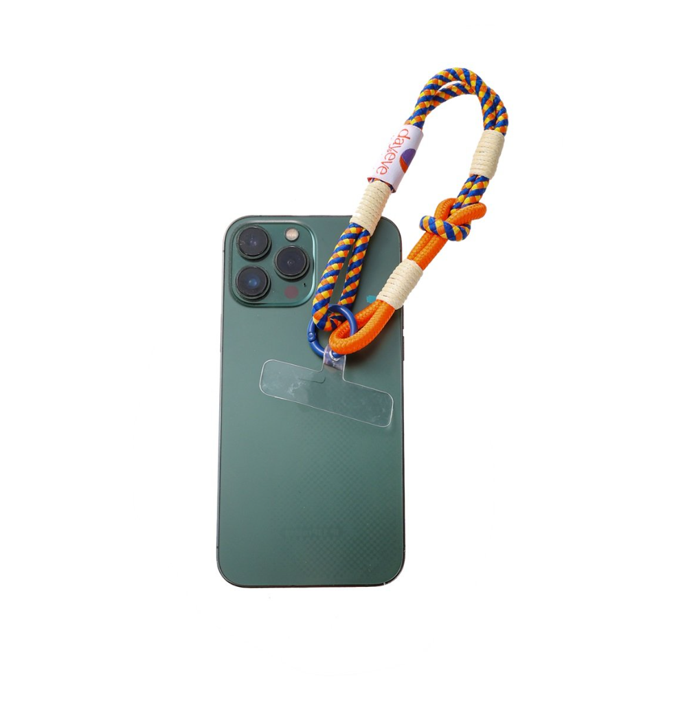 Handykette Short Knot | Koralle/Blau