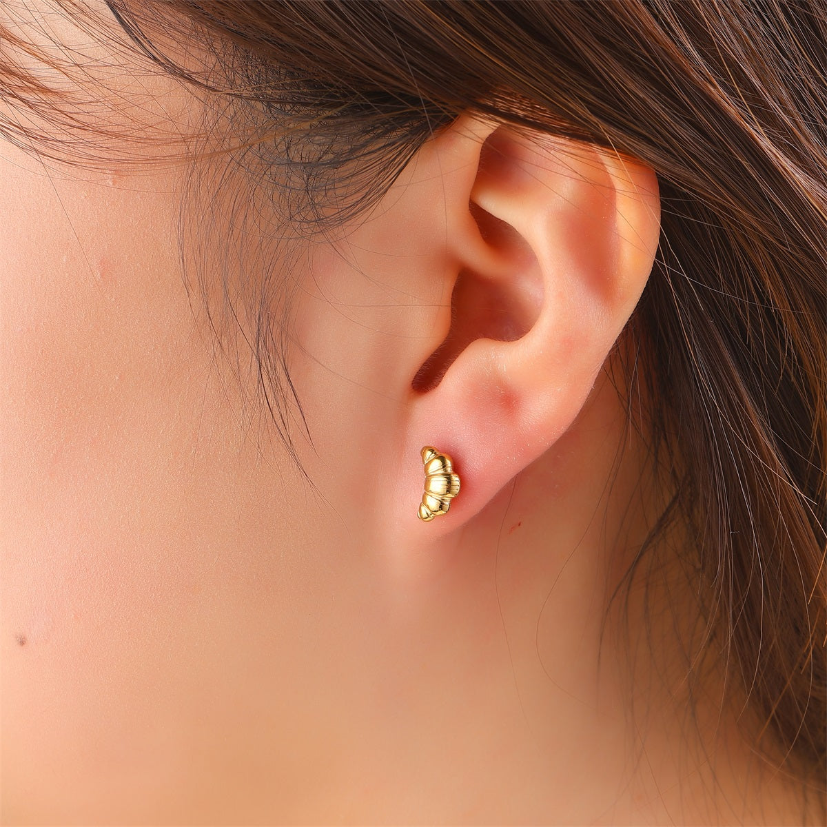 Ohrstecker | Croissant Stud Gold