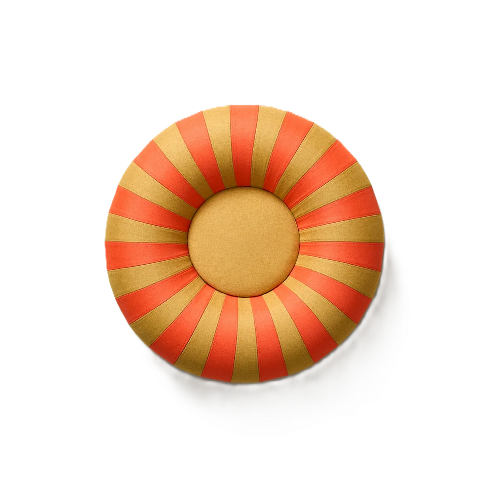 Pouf Float | klein ocker/rot