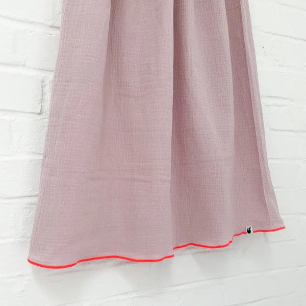 Damen Rock Musselin | Uni Altrose/Neonpink