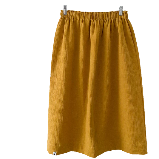 Damen Rock Musselin | Uni Senf