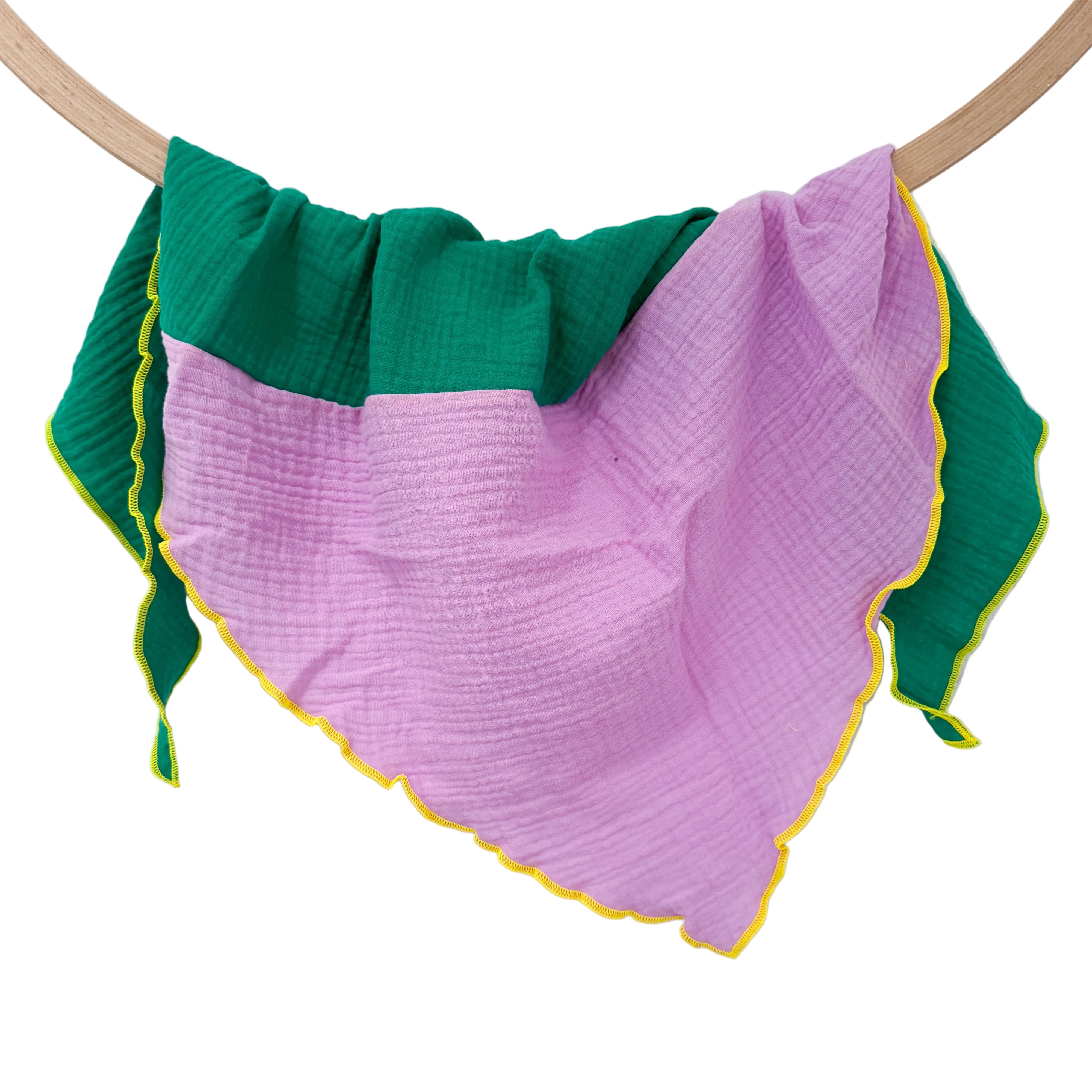 Musselintuch Kids | Candy/Smaragdgrün