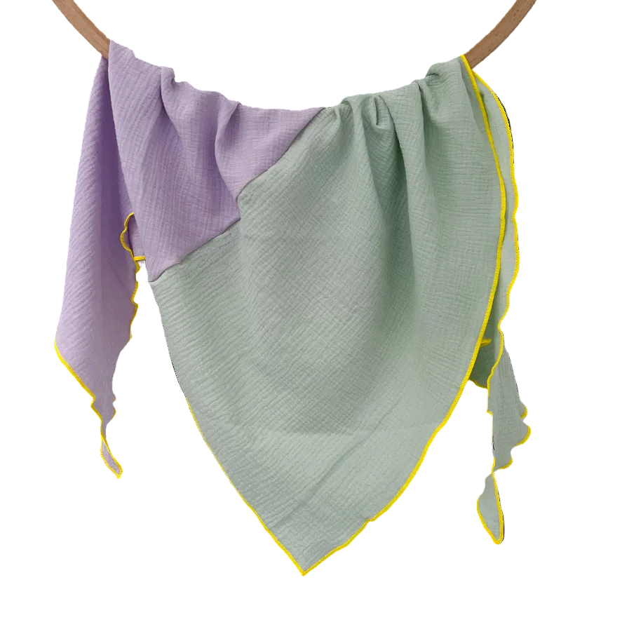 Musselintuch | Mint/Flieder