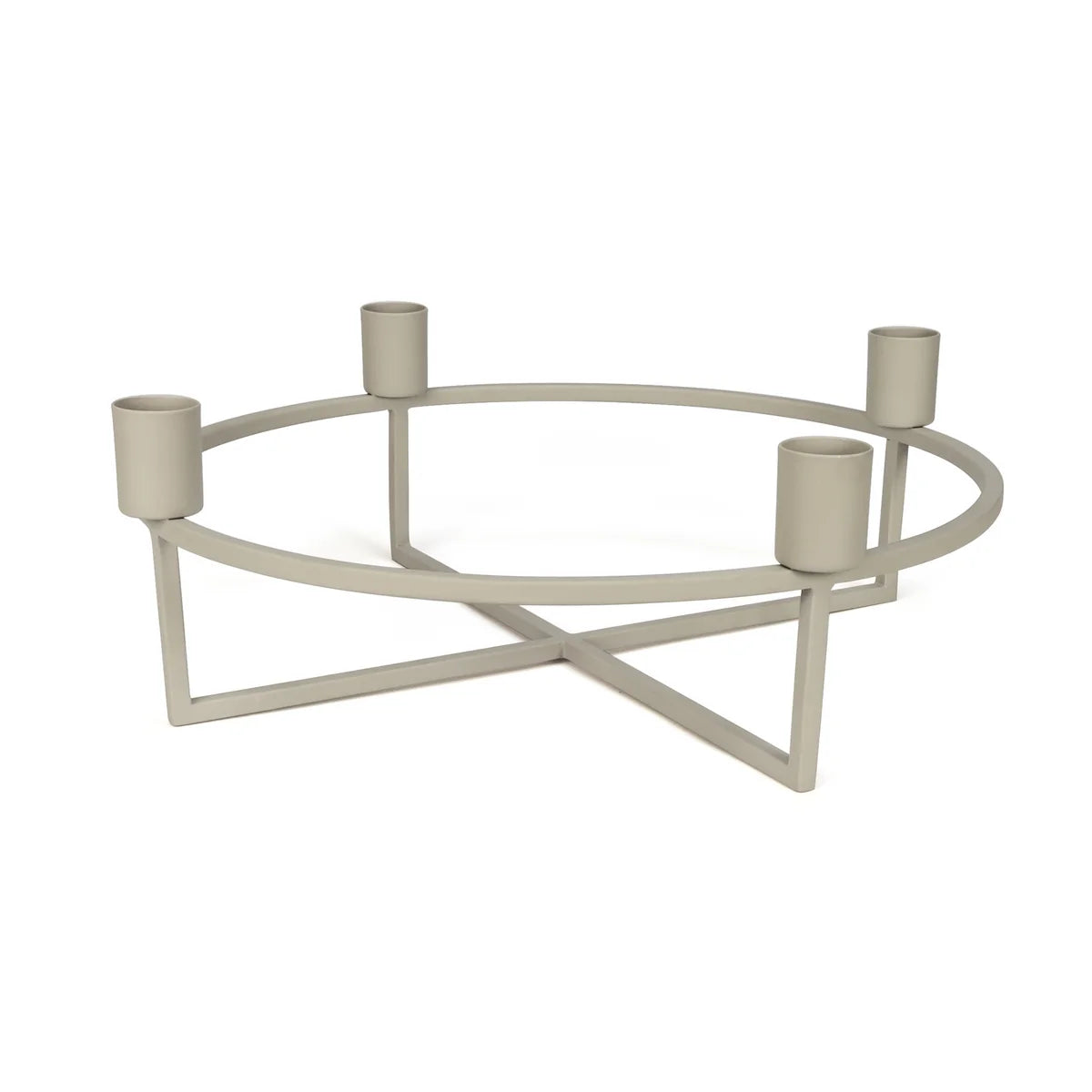 Kerzenständer 4Flames | Rund/Hellbeige