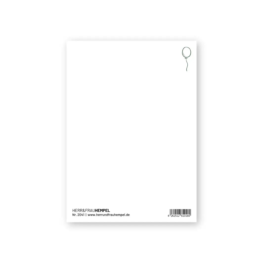 Postkarte aus Holzschliffpappe | HIP HIP HURRA