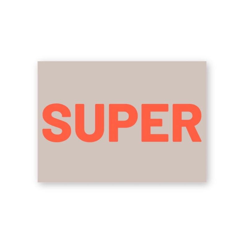 Postkarte aus Holzschliffpappe | SUPER