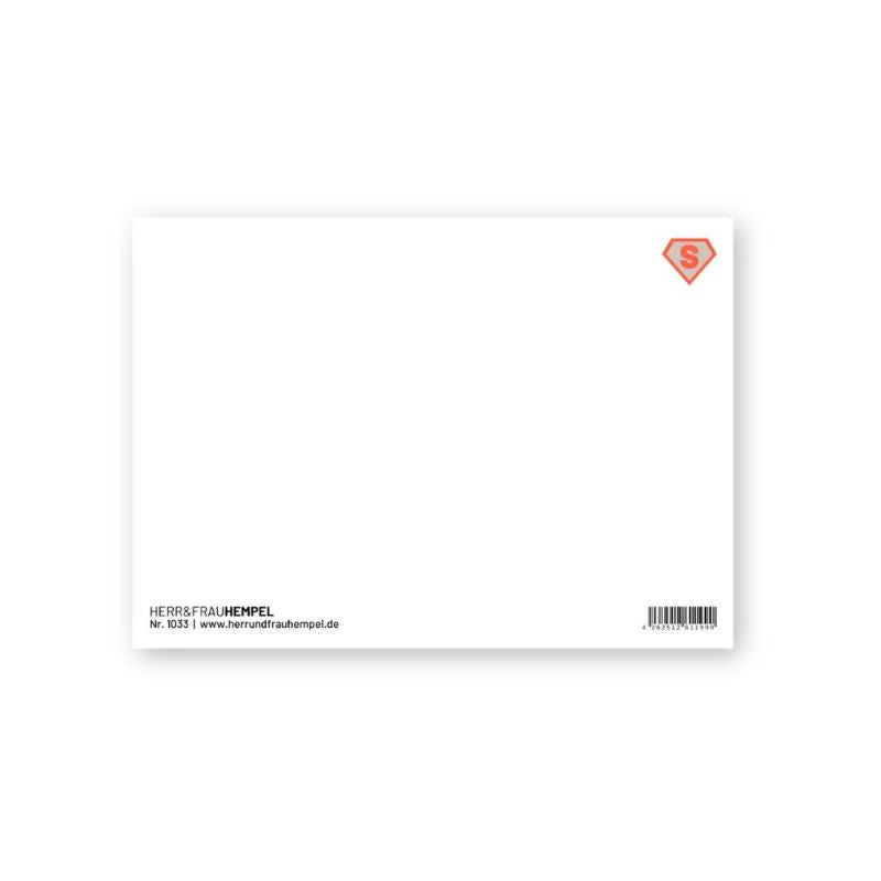 Postkarte aus Holzschliffpappe | SUPER