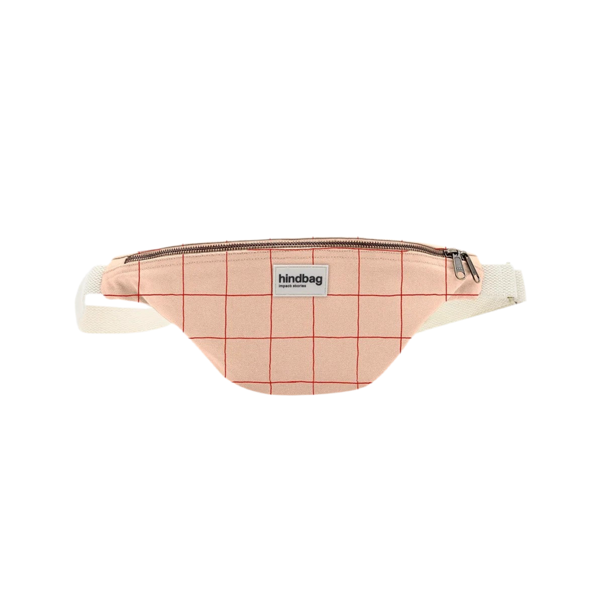 Bauchtasche Olivia mit Karomuster in Rosa und Rot von Hindbag bei Frau Rabe im Concept Store Die Halle