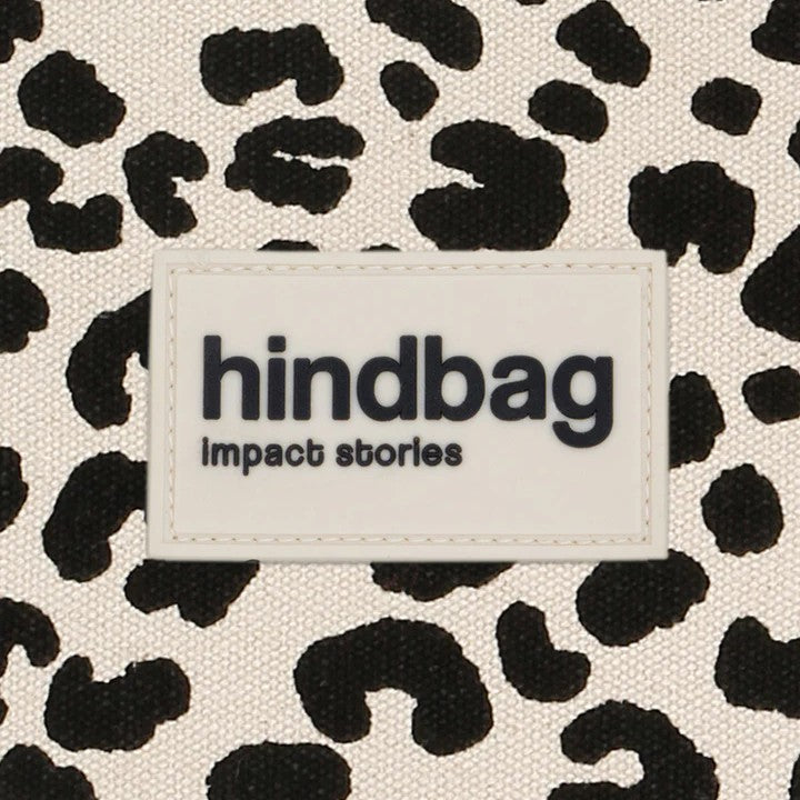 Beutel Ema mit Leopard Muster in Naturweiß von Hindbag bei Frau Rabe im Concept Store Die Halle