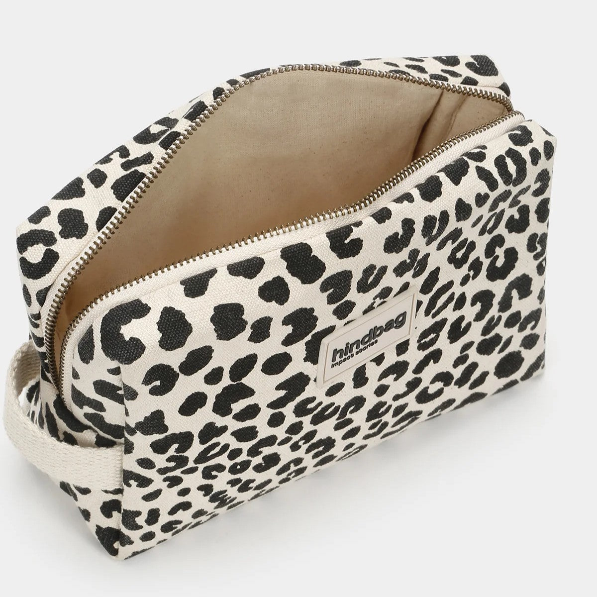 Kosmetiktasche Léon  | Leopard Naturweiß