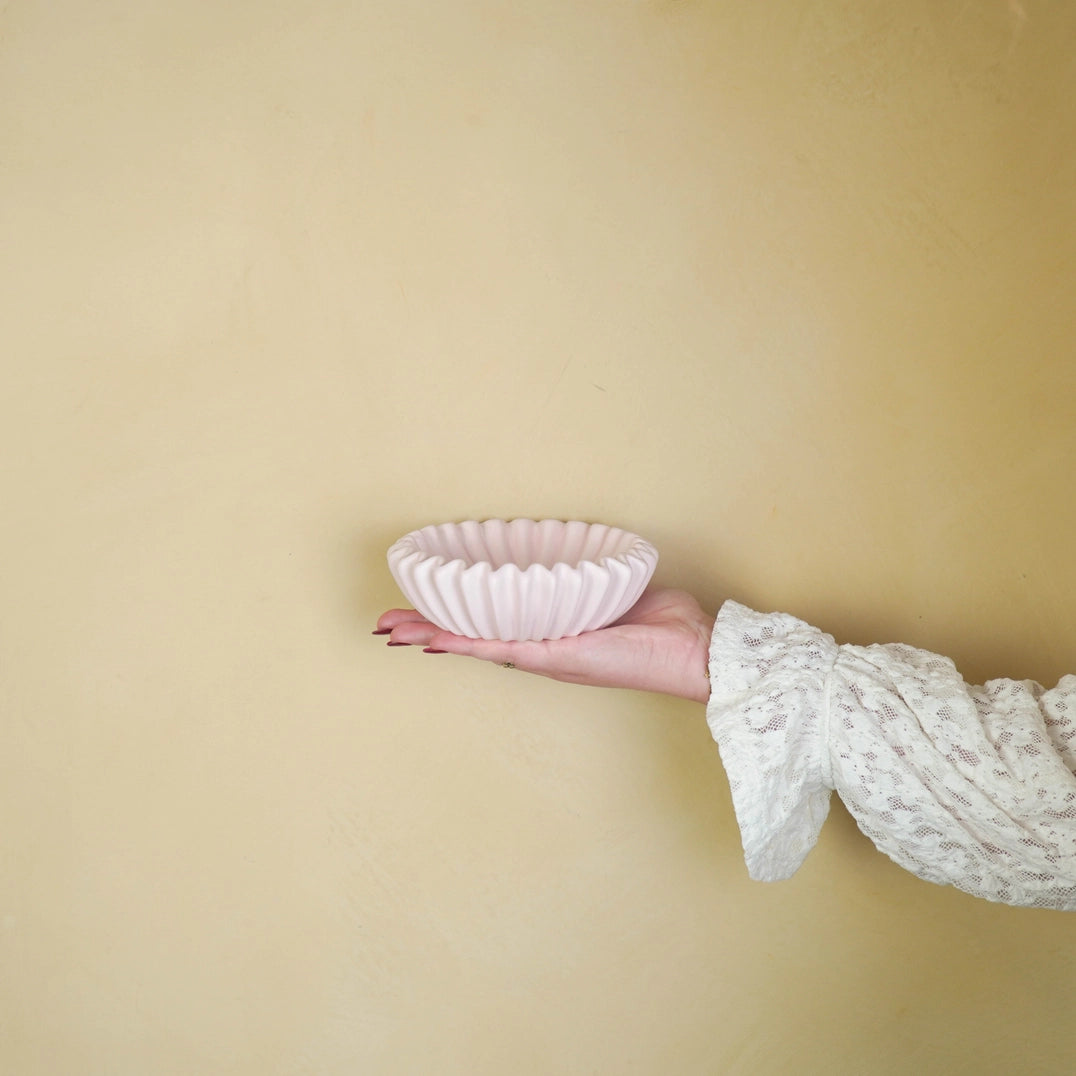 Schale Plissee  | Rosa