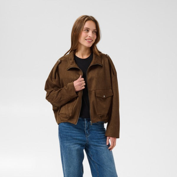 Bomberjacke KAaster | Kunstwildleder Partridge