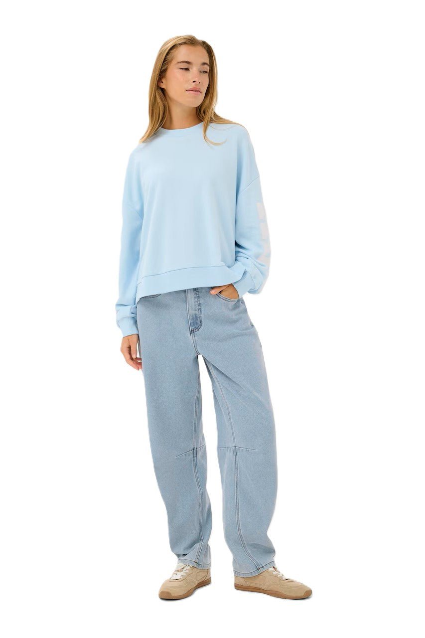KAminna Barrel Jeans | Light Blue Washed Denim