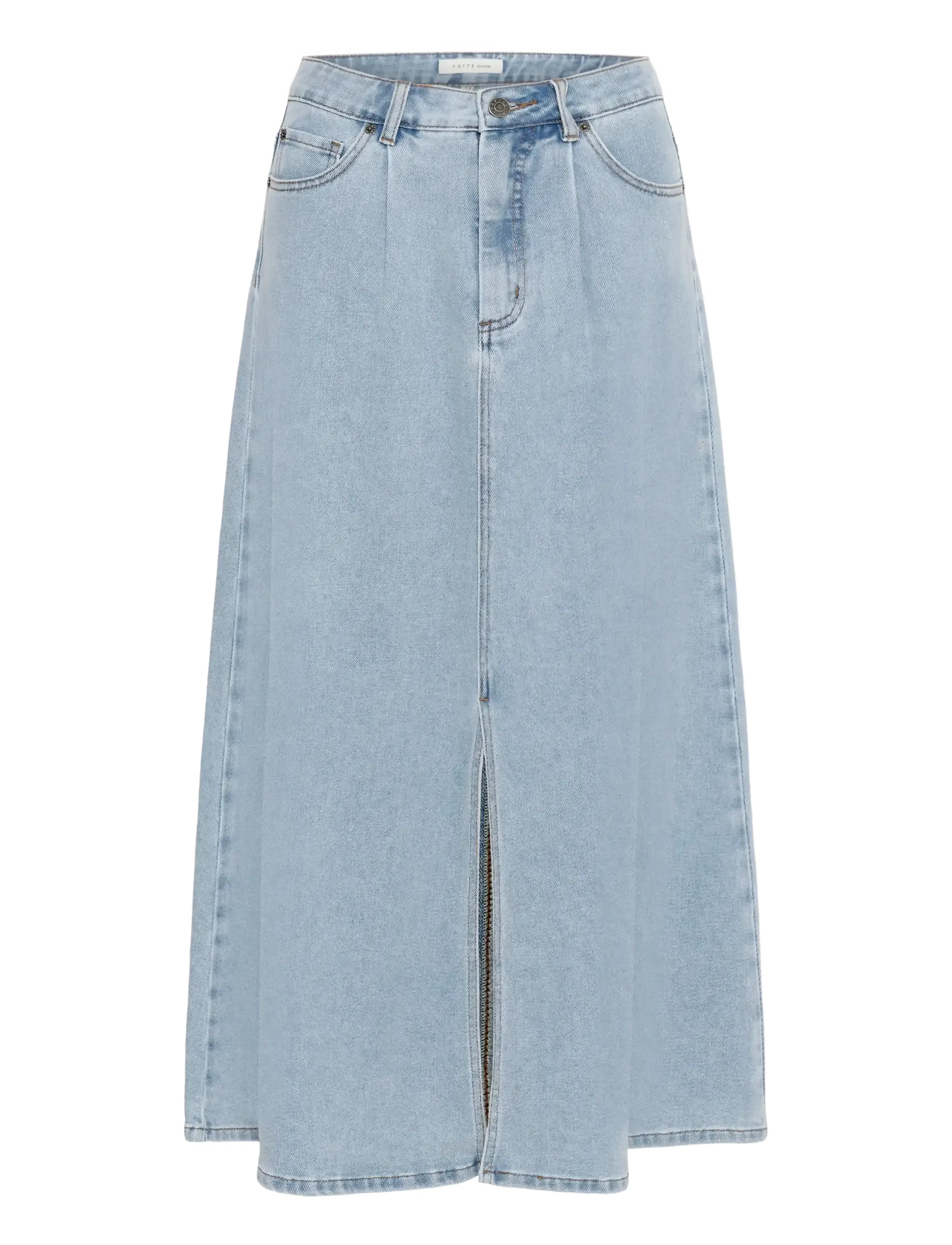 KAminna Jeansrock | Light Blue Washed Denim