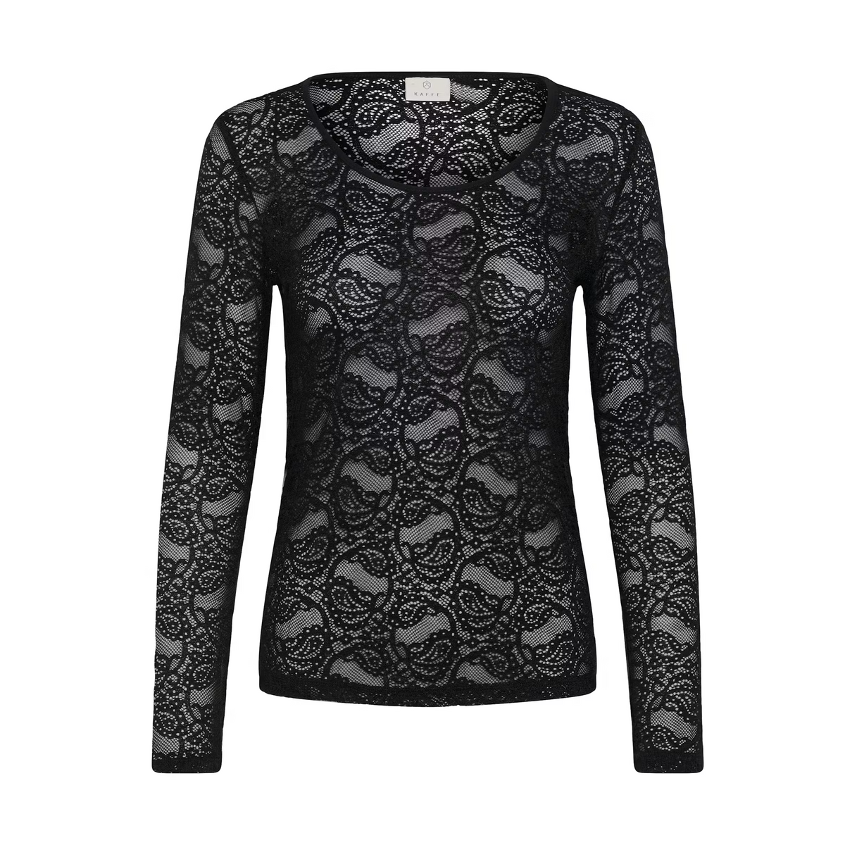 Spitzen Langarmshirt KAlucia | Black Deep
