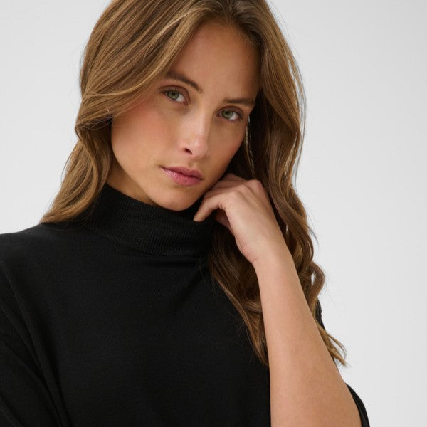 kurzarmpullover KAliva | Black Deep