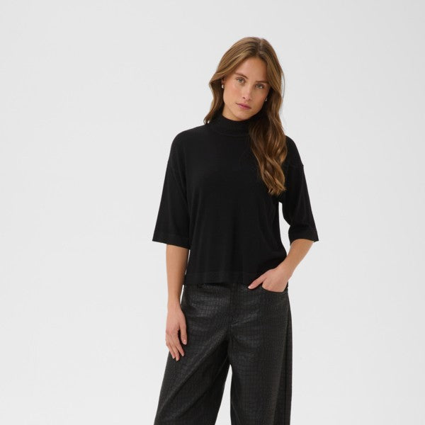 kurzarmpullover KAliva | Black Deep