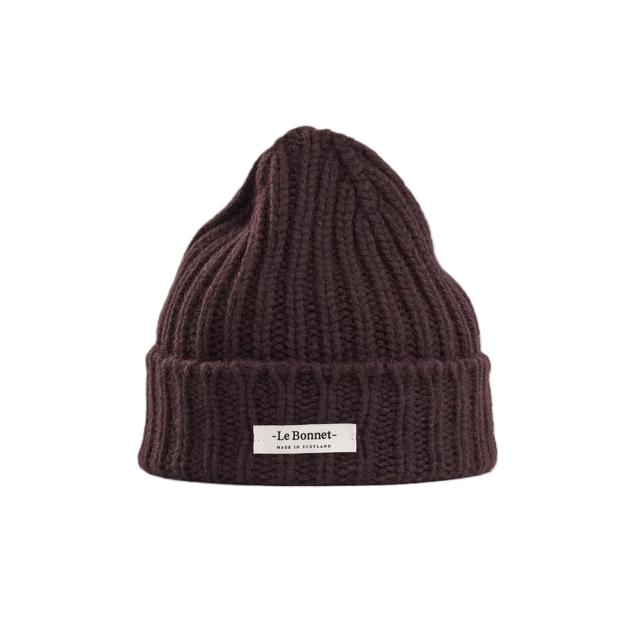 Beanie Logo in der Farbe Espresso von Le Bonnet bei Frau Rabe im Concept Store Die Halle