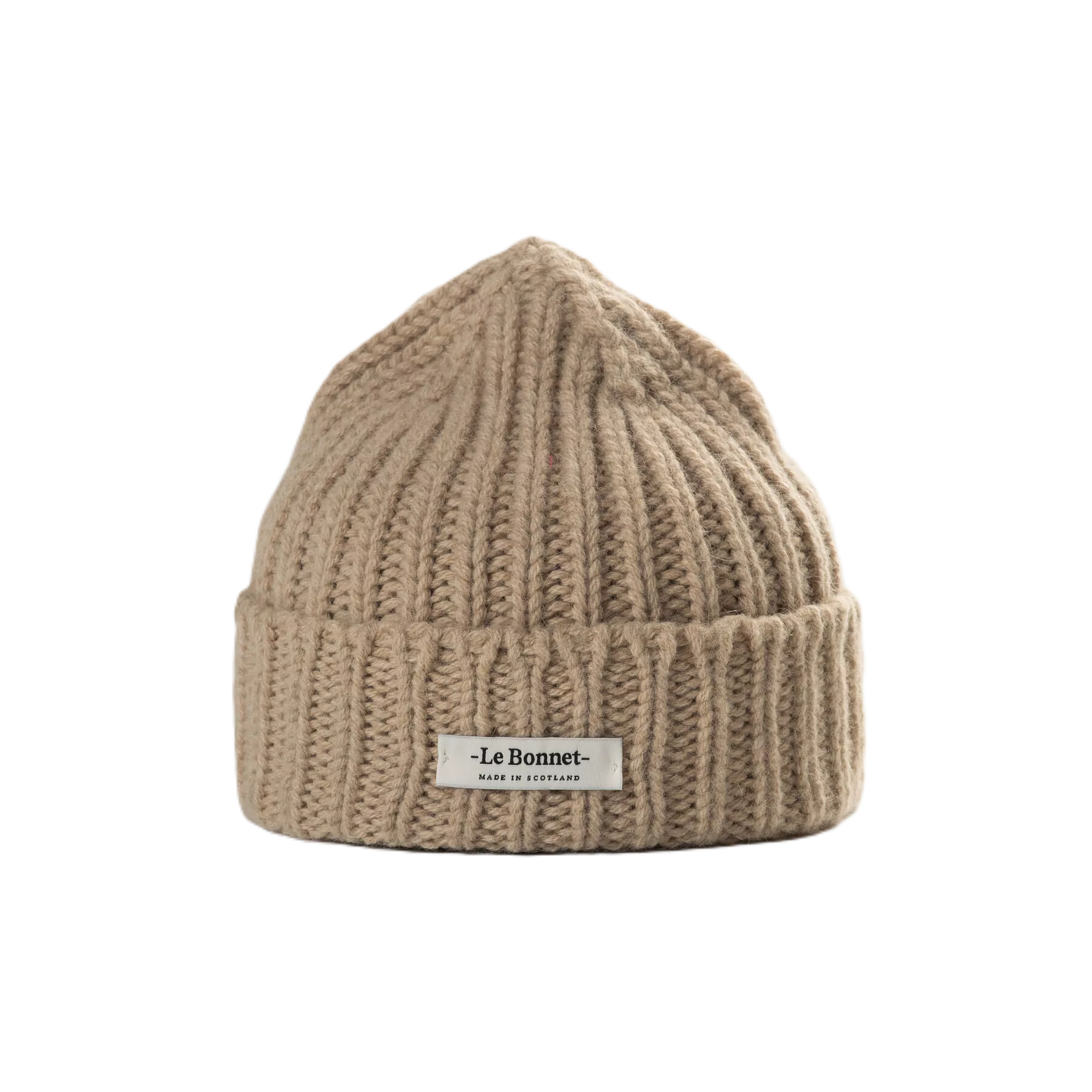 Beanie Logo in der Farbe Sand von Le Bonnet bei Frau Rabe im Concept Store Die Halle
