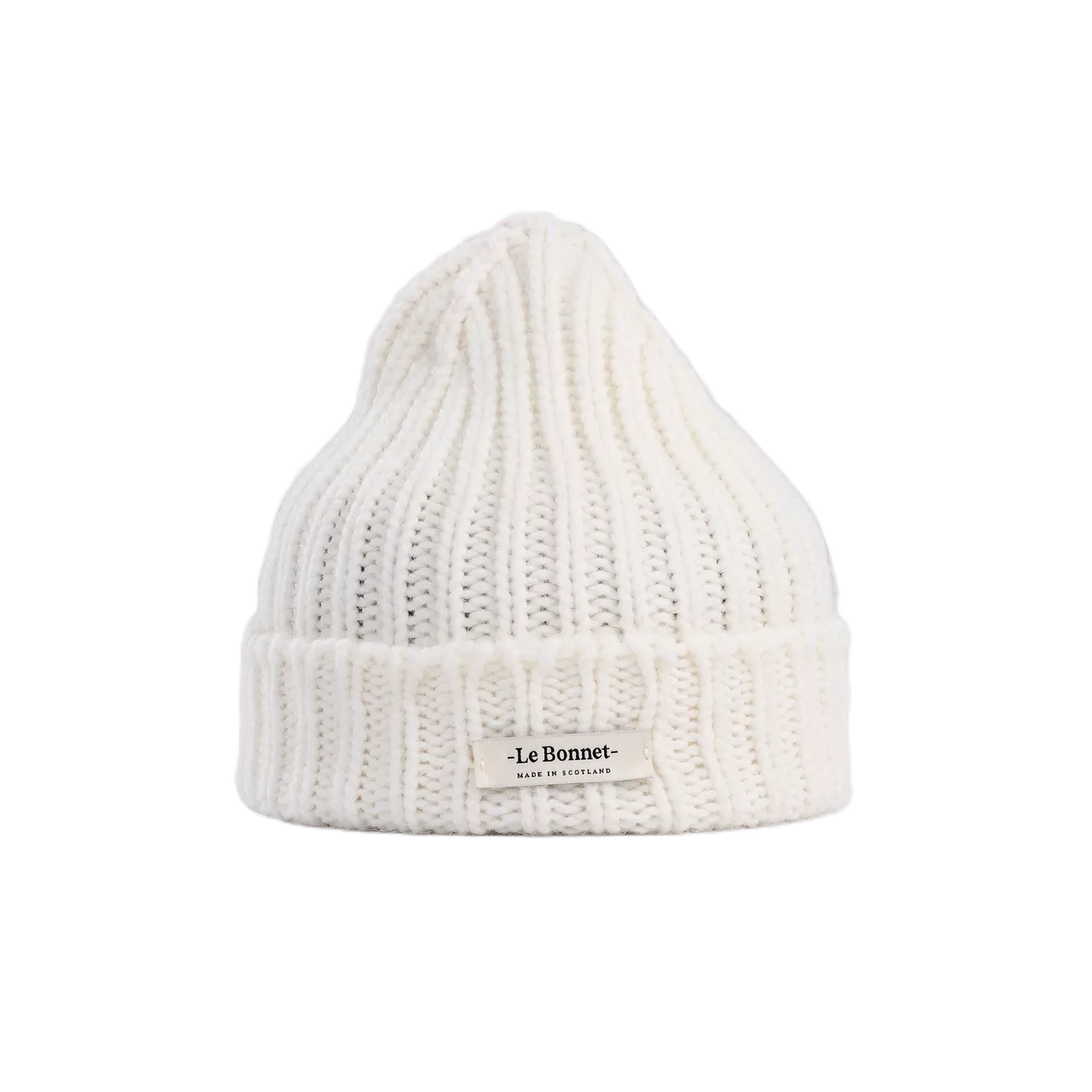 Beanie Logo in der Farbe Snow von Le Bonnet bei Frau Rabe im Concept Store Die Halle