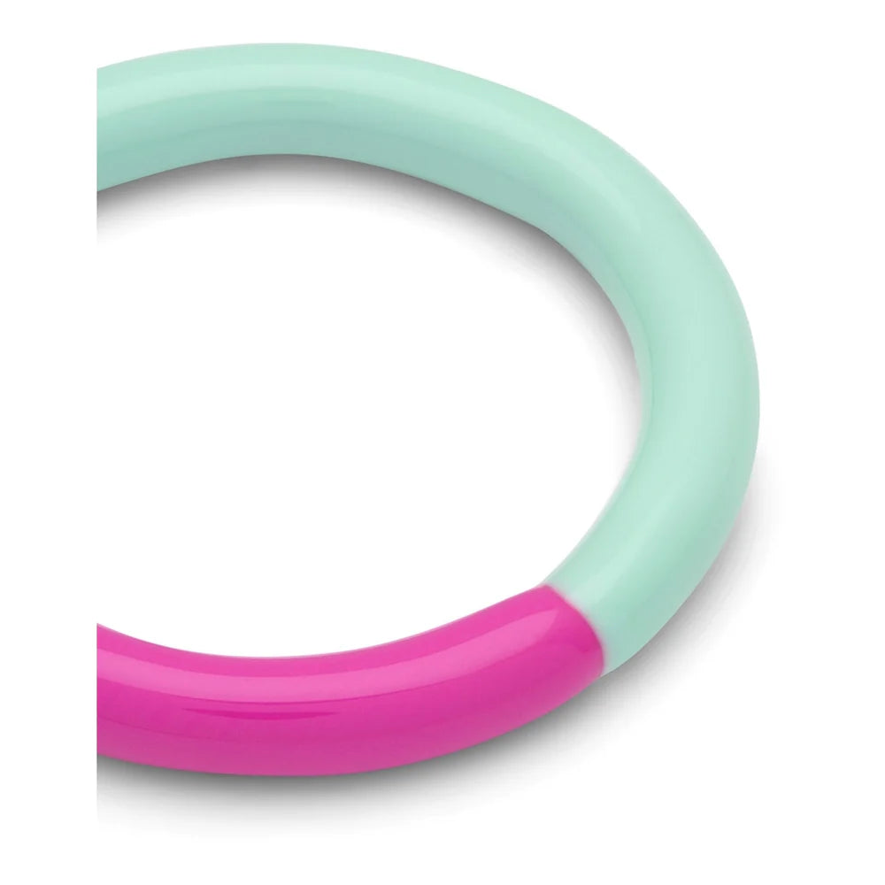Ring Double Color | Electric Fuchsia Pink/Mint
