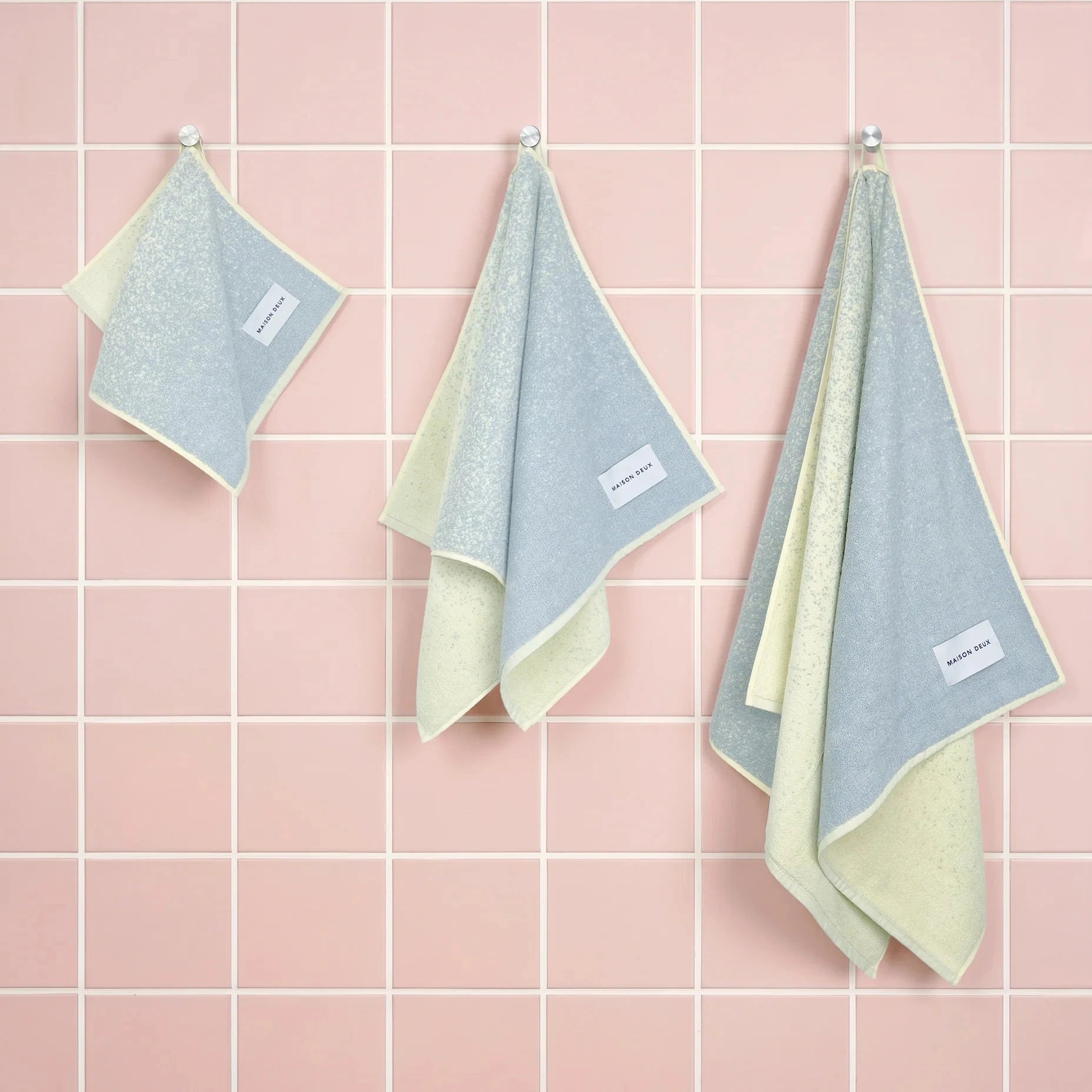 Gästehandtuch Gradient | Blau & Buttergelb