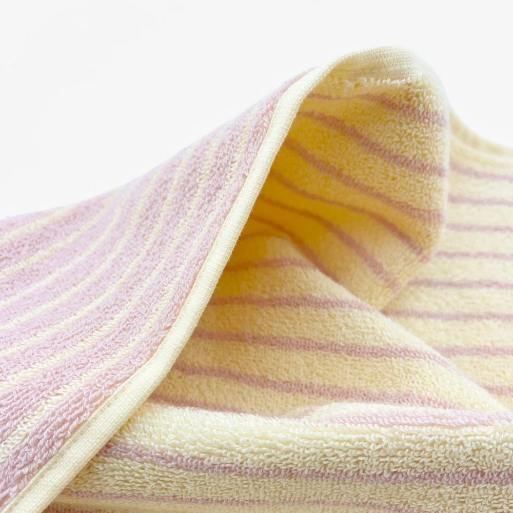 Gästehandtuch Stripes | Rosa & Buttergelb