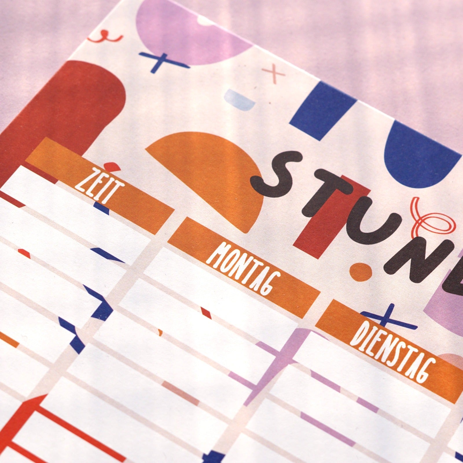 Stundenplan | Kunterbunt DIN A4