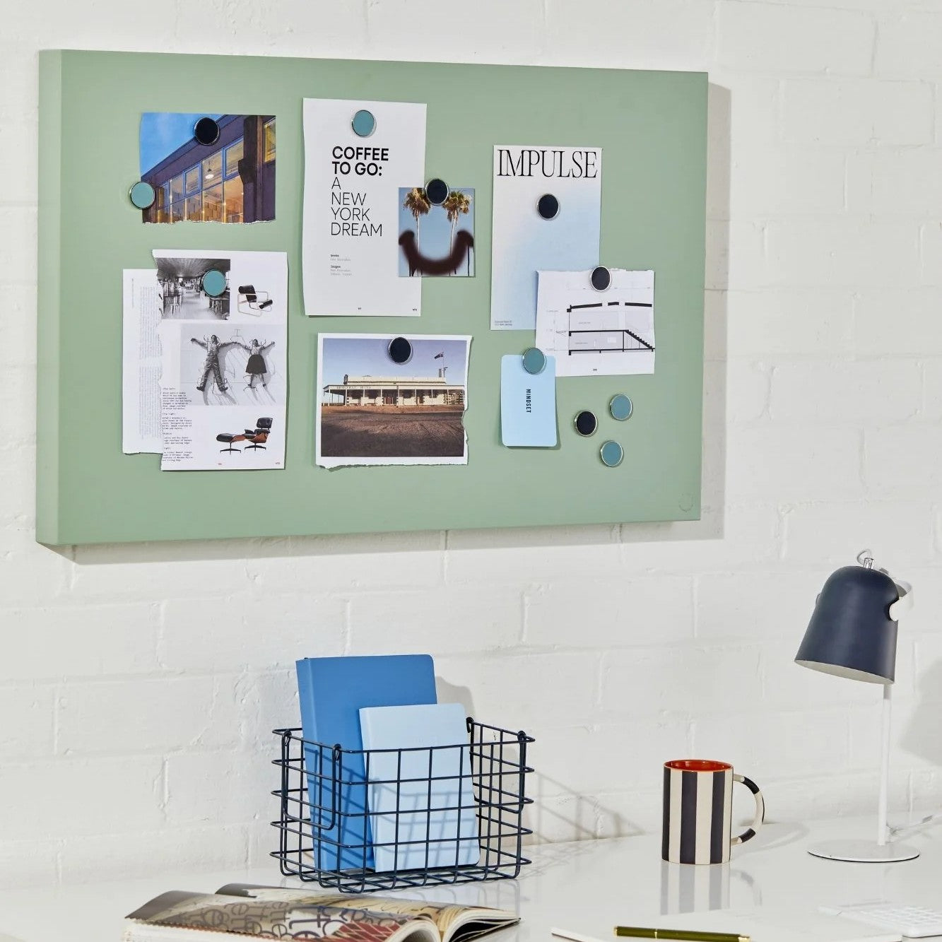 Magnetwand The Storyboard in sage von Mustard Made bei Frau Rabe im Concept Store Die Halle
