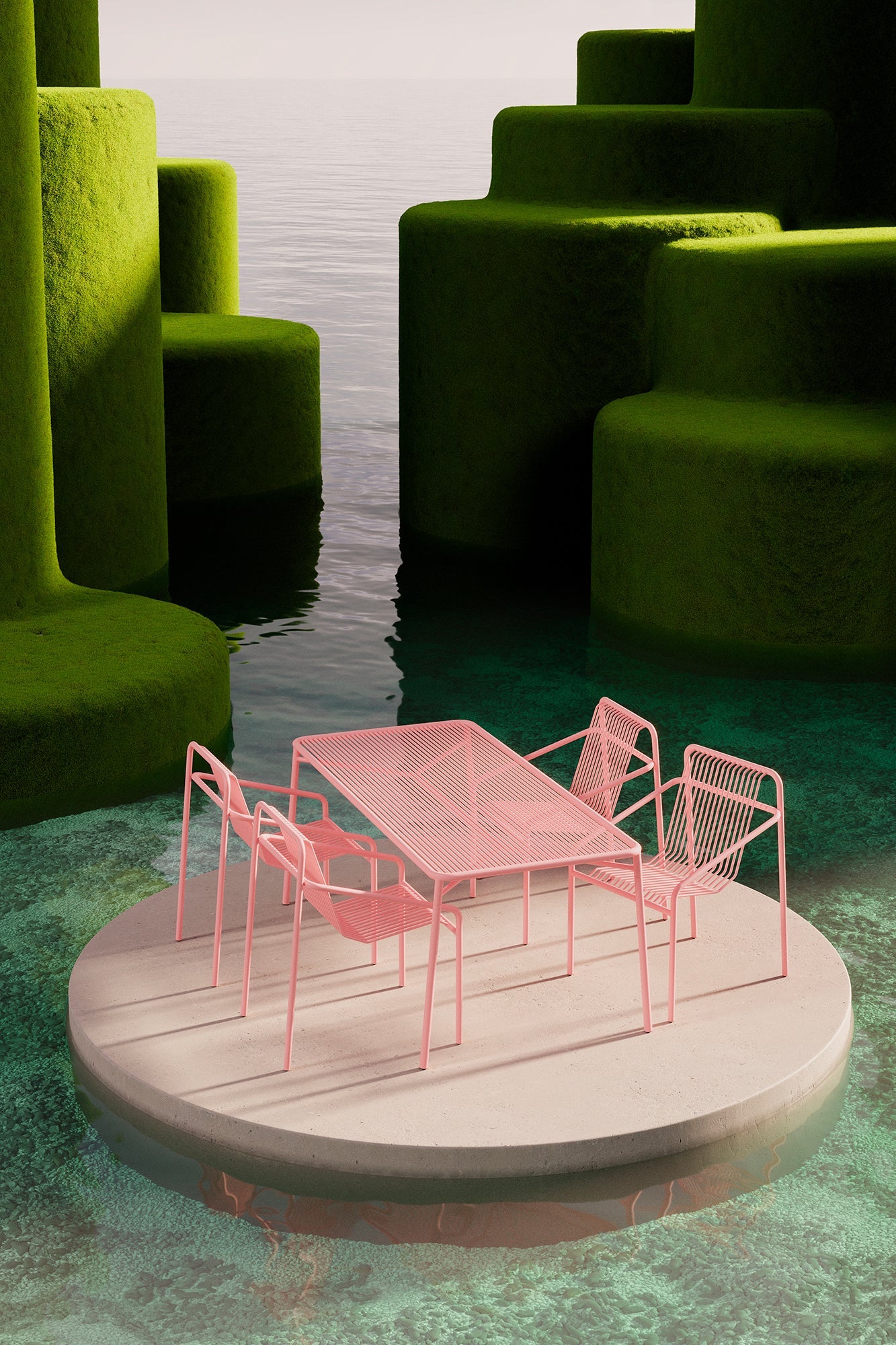 Outdoor Dining Set | IVY | soft pink
