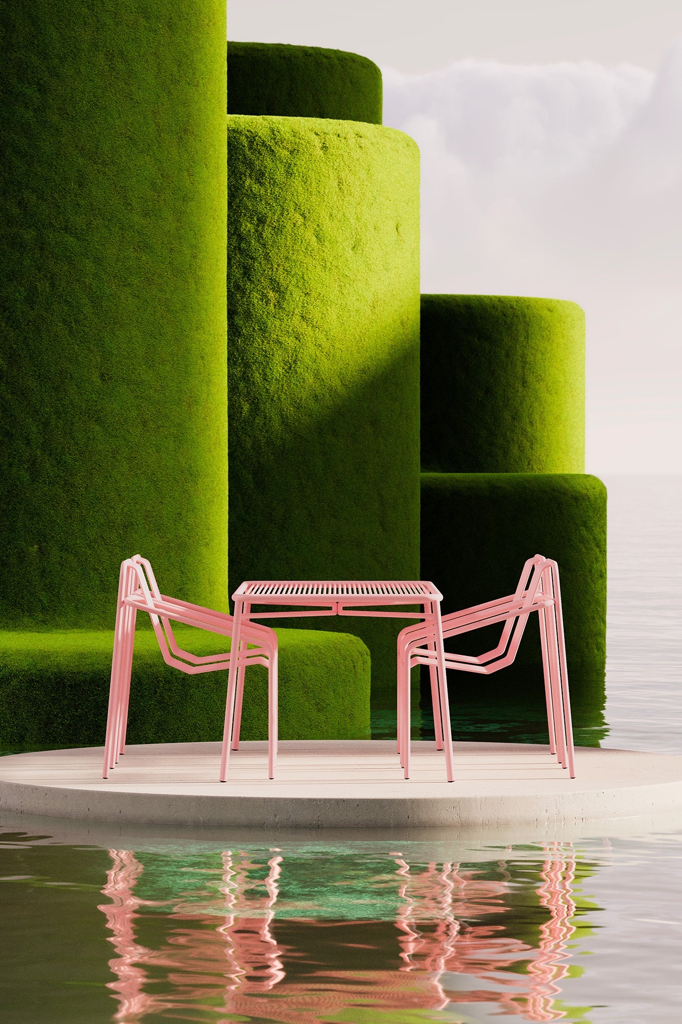 Outdoor Dining Set | IVY | soft pink