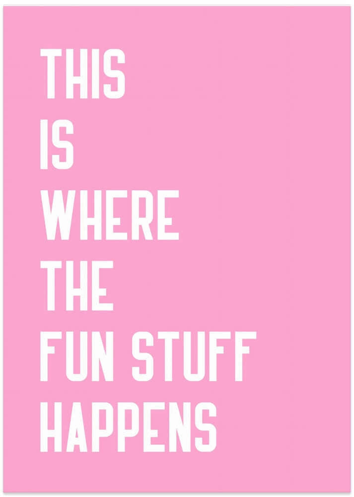 Poster | This Is Where The Fun Stuff Happens - 50x70cm