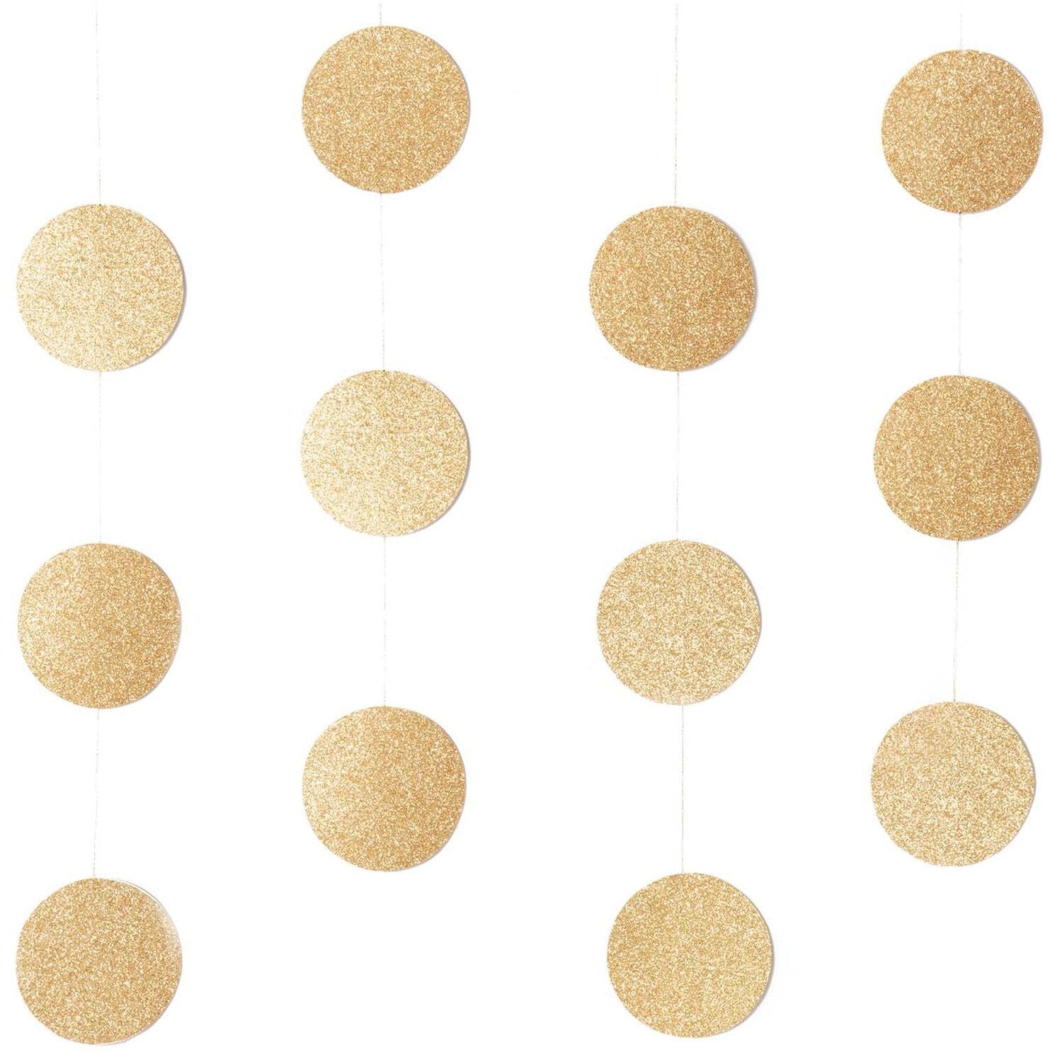 Girlande Kreise | Glitter-Gold