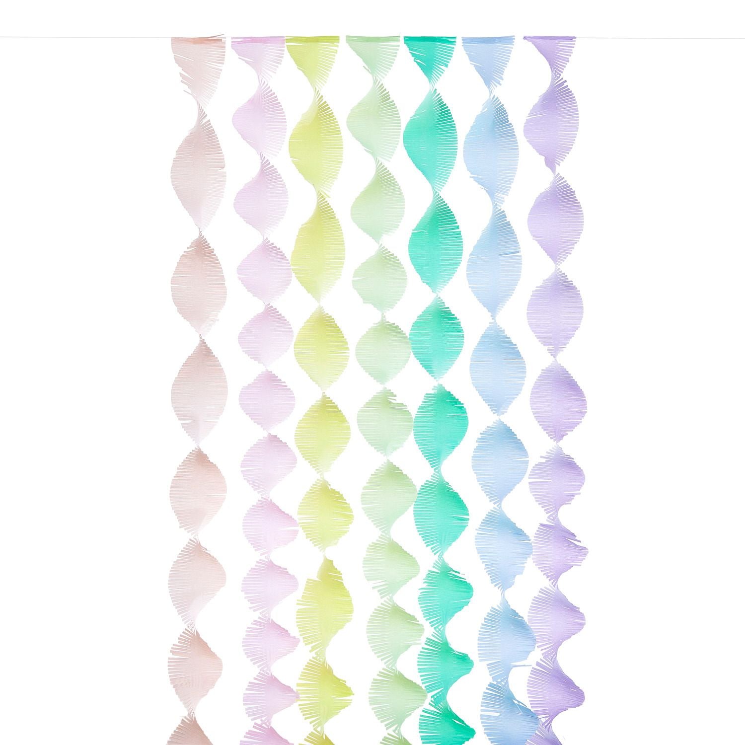 Girlande Krepp | Regenbogen Pastell