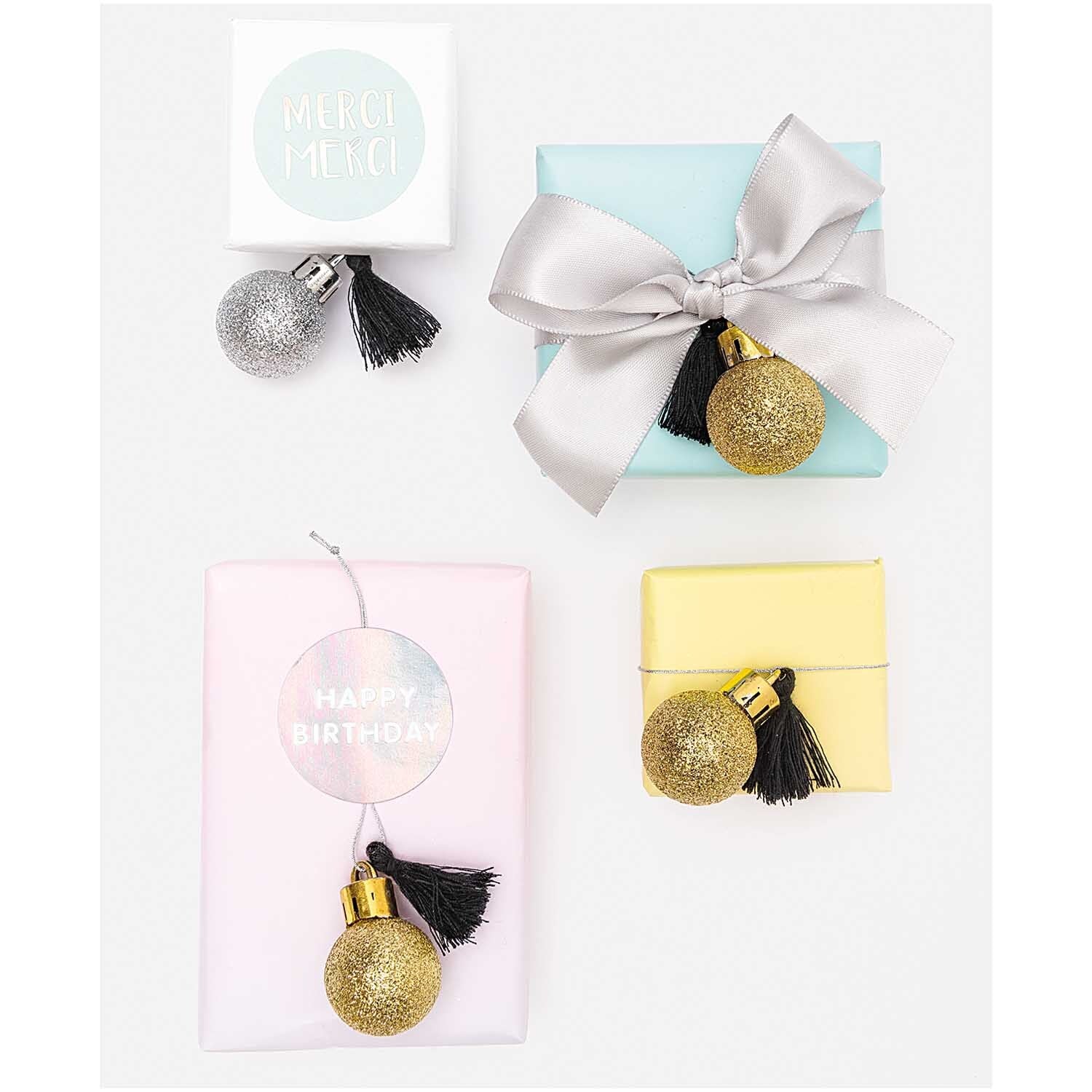 Mini Kugel Anhänger | Gold/Silber