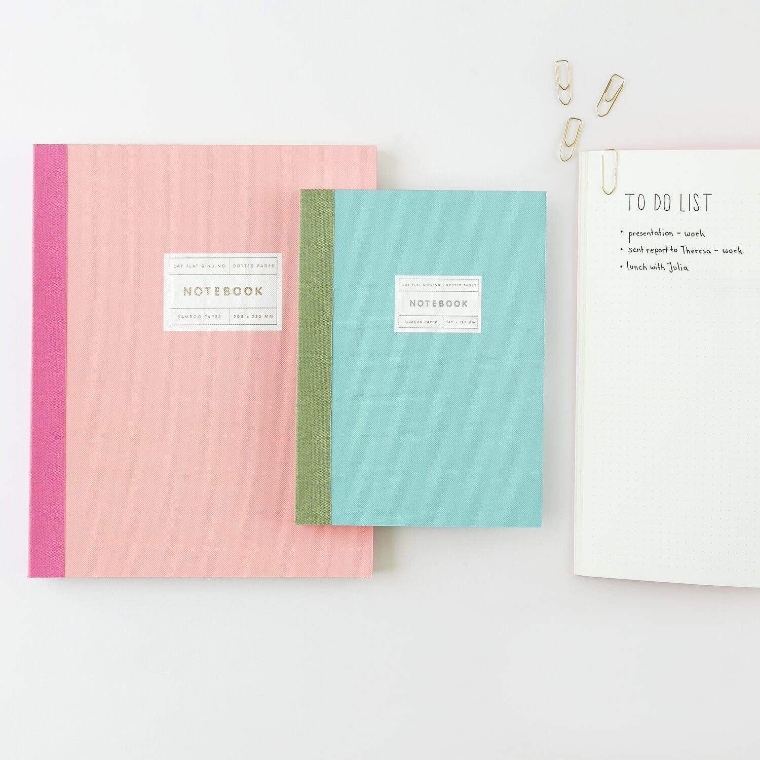 Notizbuch L Goldrand | Koralle