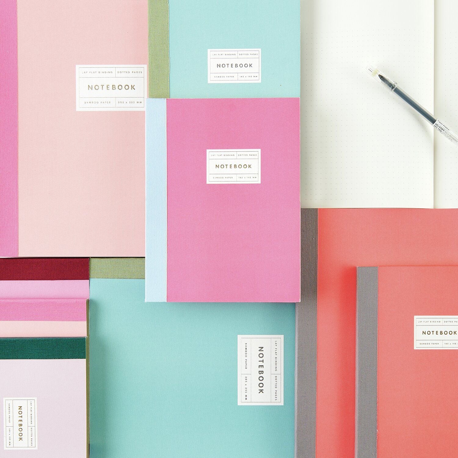 Notizbuch S Goldrand | Neonpink