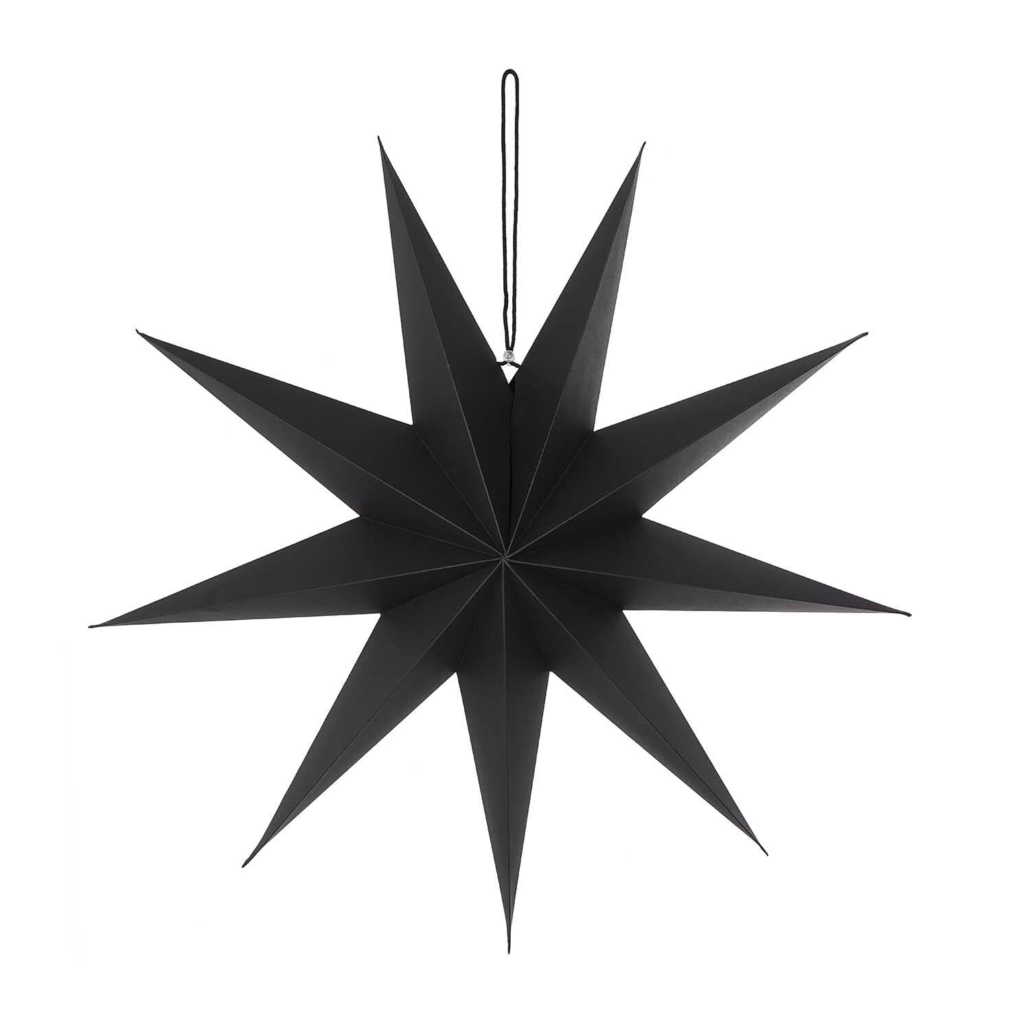 Papierstern M | Schwarz 45 cm