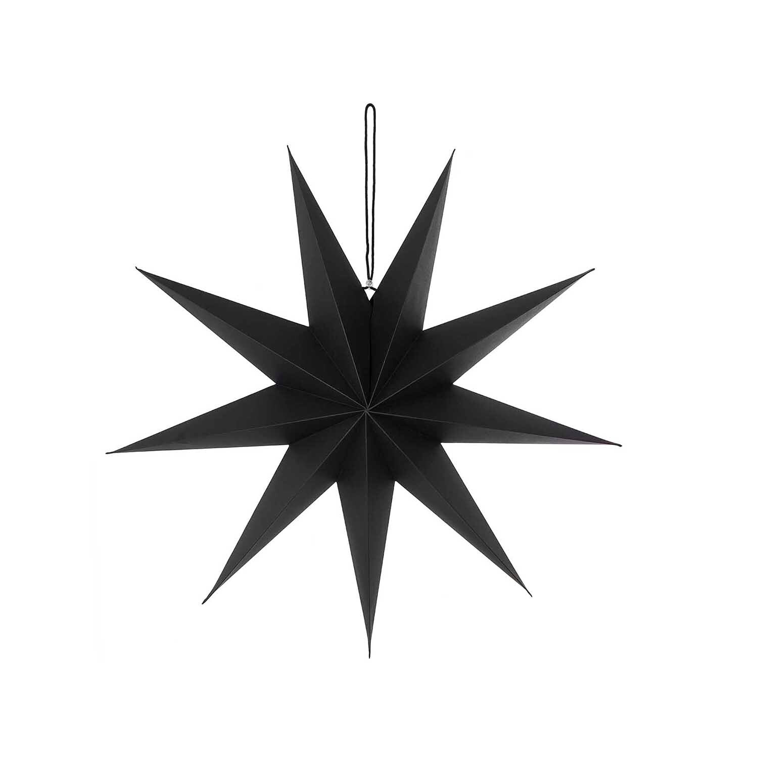 Papierstern S | Schwarz 28 cm