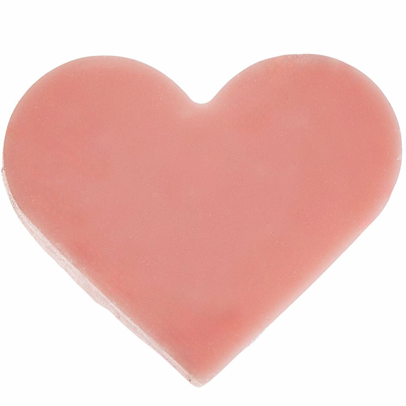 Paper Poetry 3D-Radiergummi Herz in Rosa - Draufsicht auf die Herzform, freigestellt