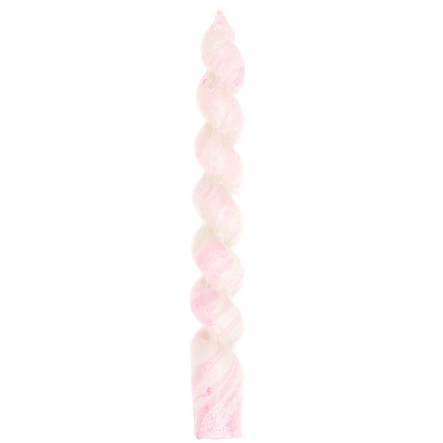 Spiralkerze | 18,5cm marmoriert