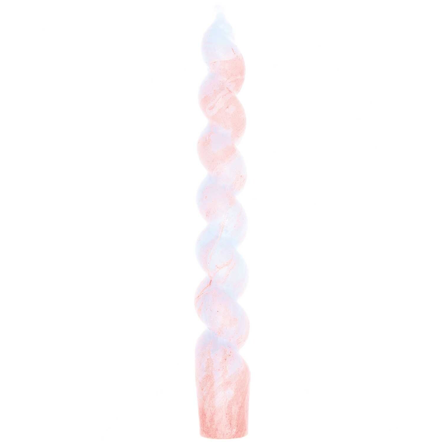 Spiralkerze | 18,5cm marmoriert