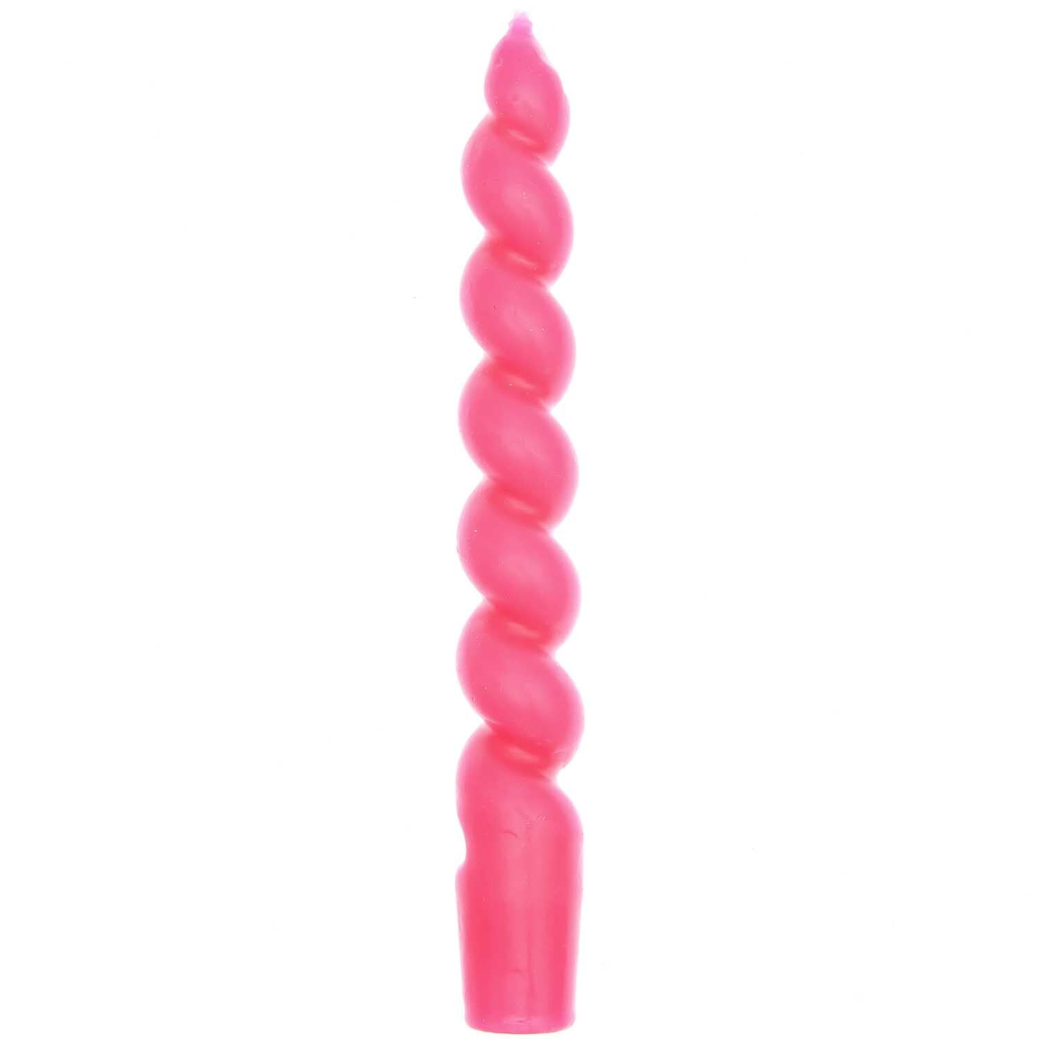 Spiralkerze 18,5cm | Neon Pink