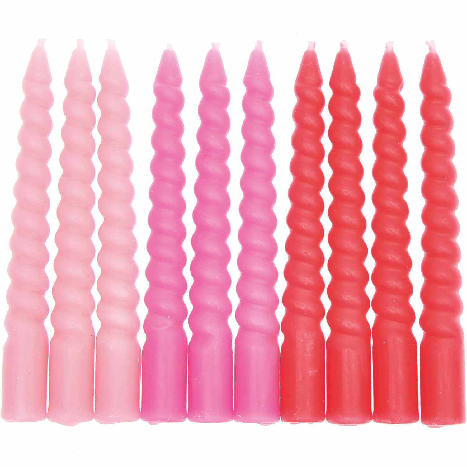 Spiralkerzen Mix 10cm | Pink