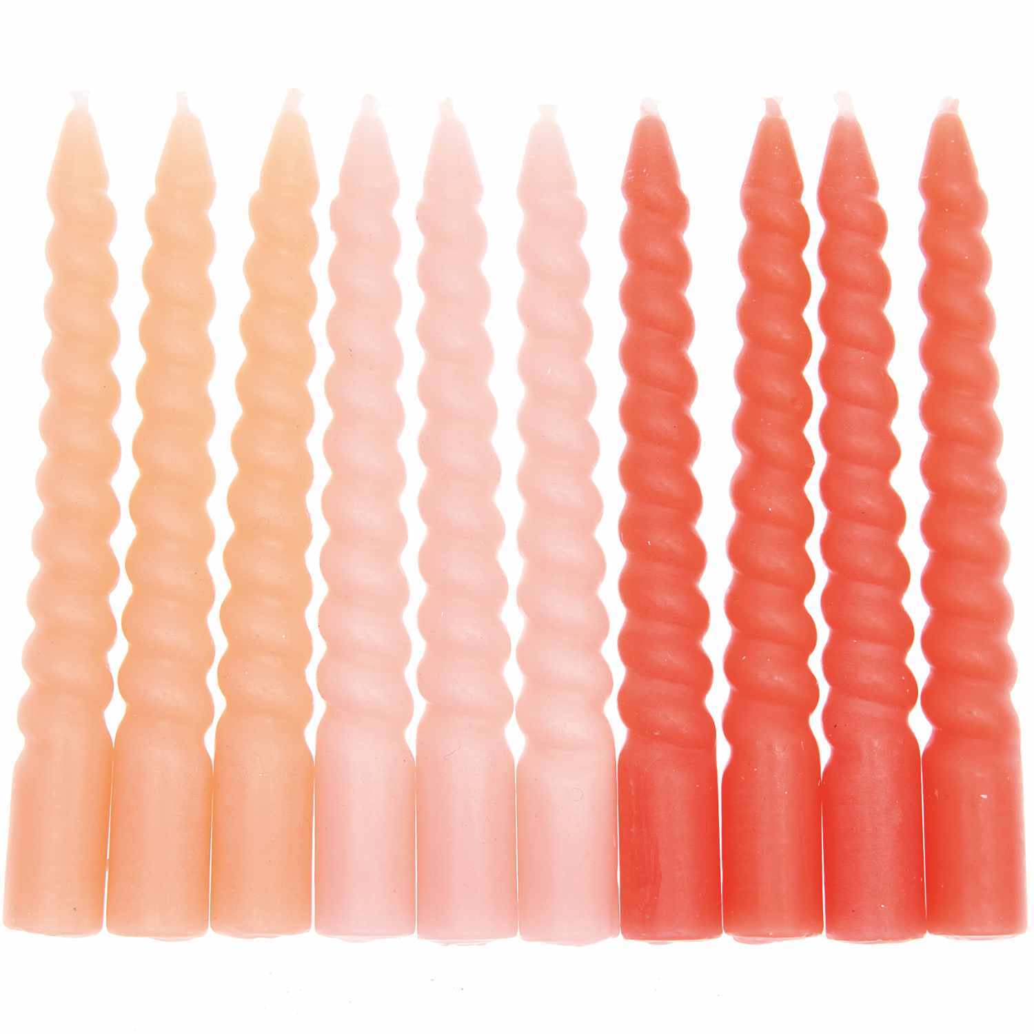 Spiralkerzen Mix 10cm | Smokey Rosa