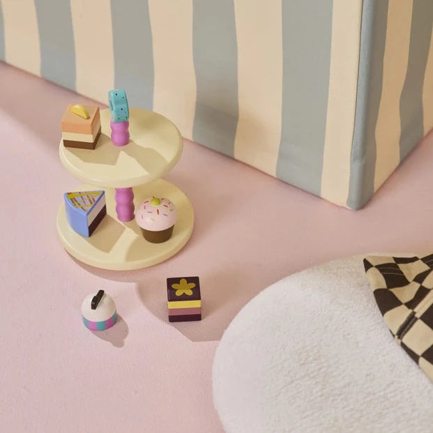 Kinderspielzeug | Kuchenständer mit Gebäck 6-teilig