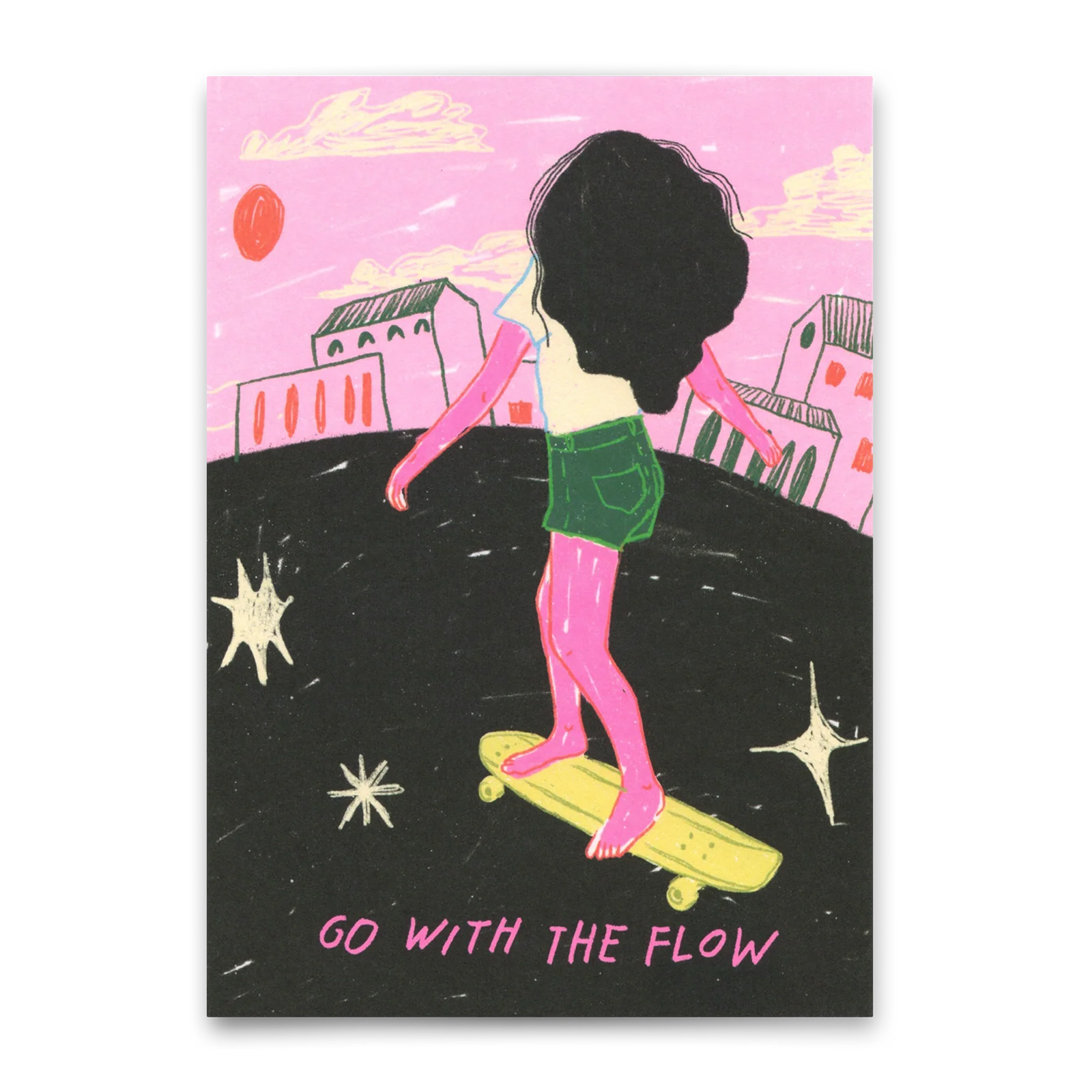 Postkarte | Go With The Flow