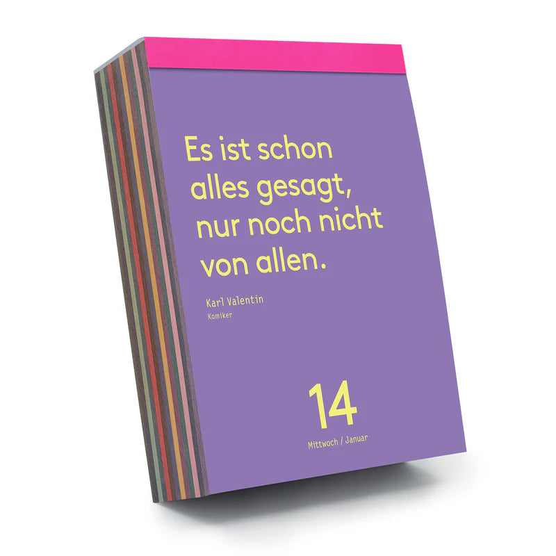 Tagesabreiskalender | Denkpause 2026
